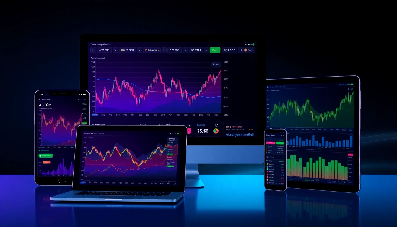 AICoin real-time crypto market chart on a sleek digital device, showcasing live data analytics and vibrant visuals for investors.