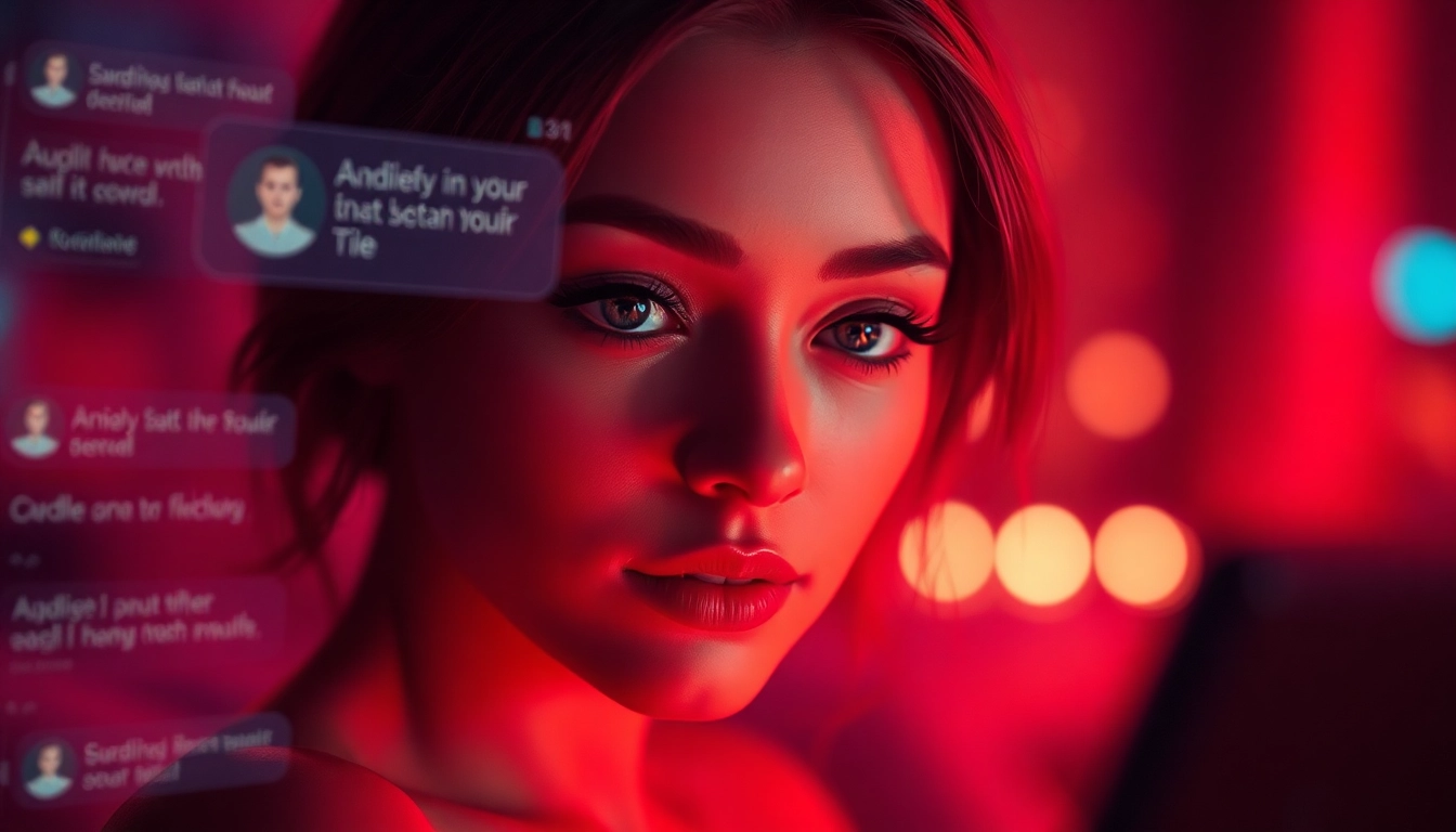AI character in a digital chat interface, evoking intimacy.