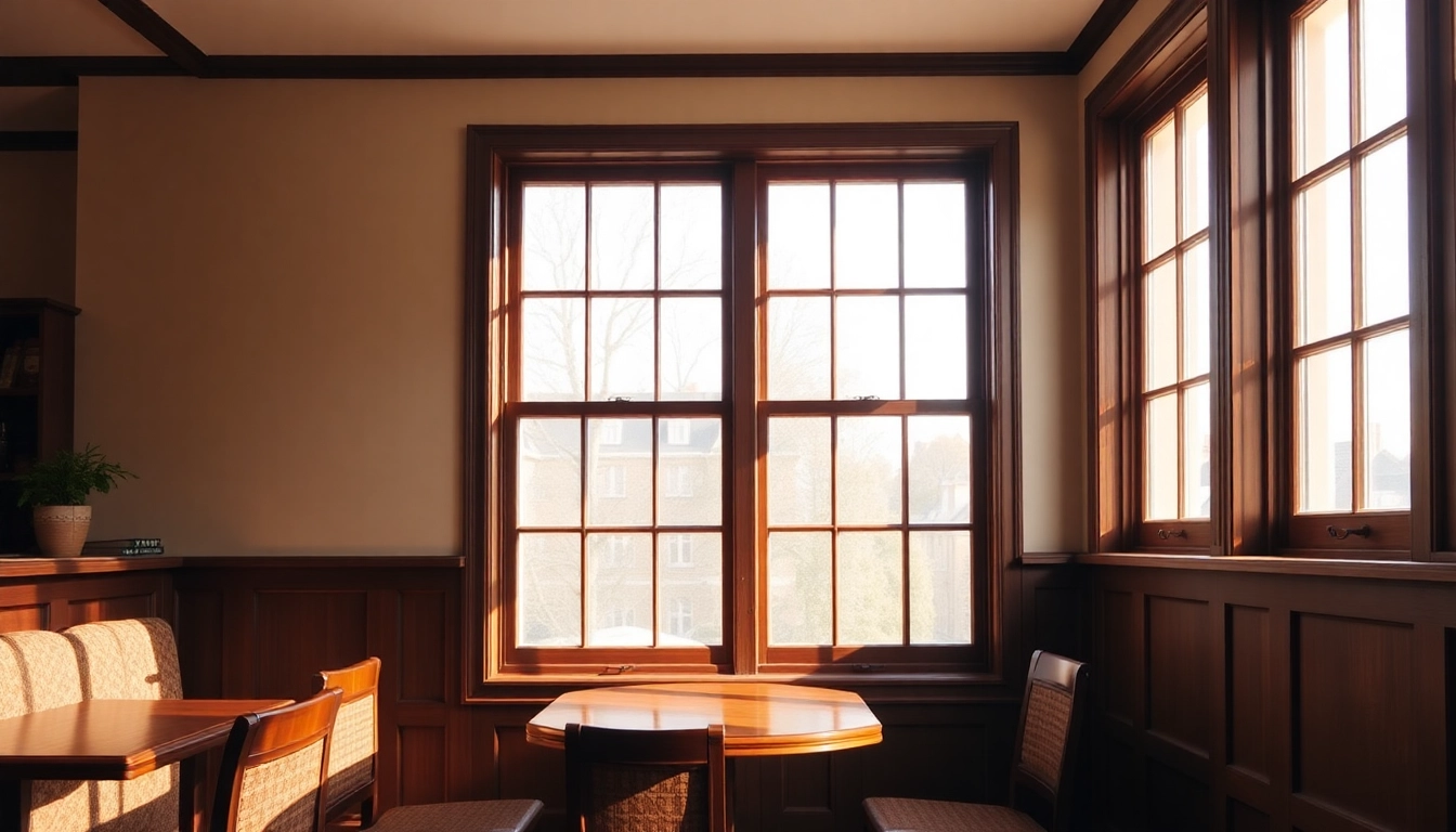 Bespoke sash windows showcasing handcrafted wooden frames in a classic period property, emphasizing quality and style.
