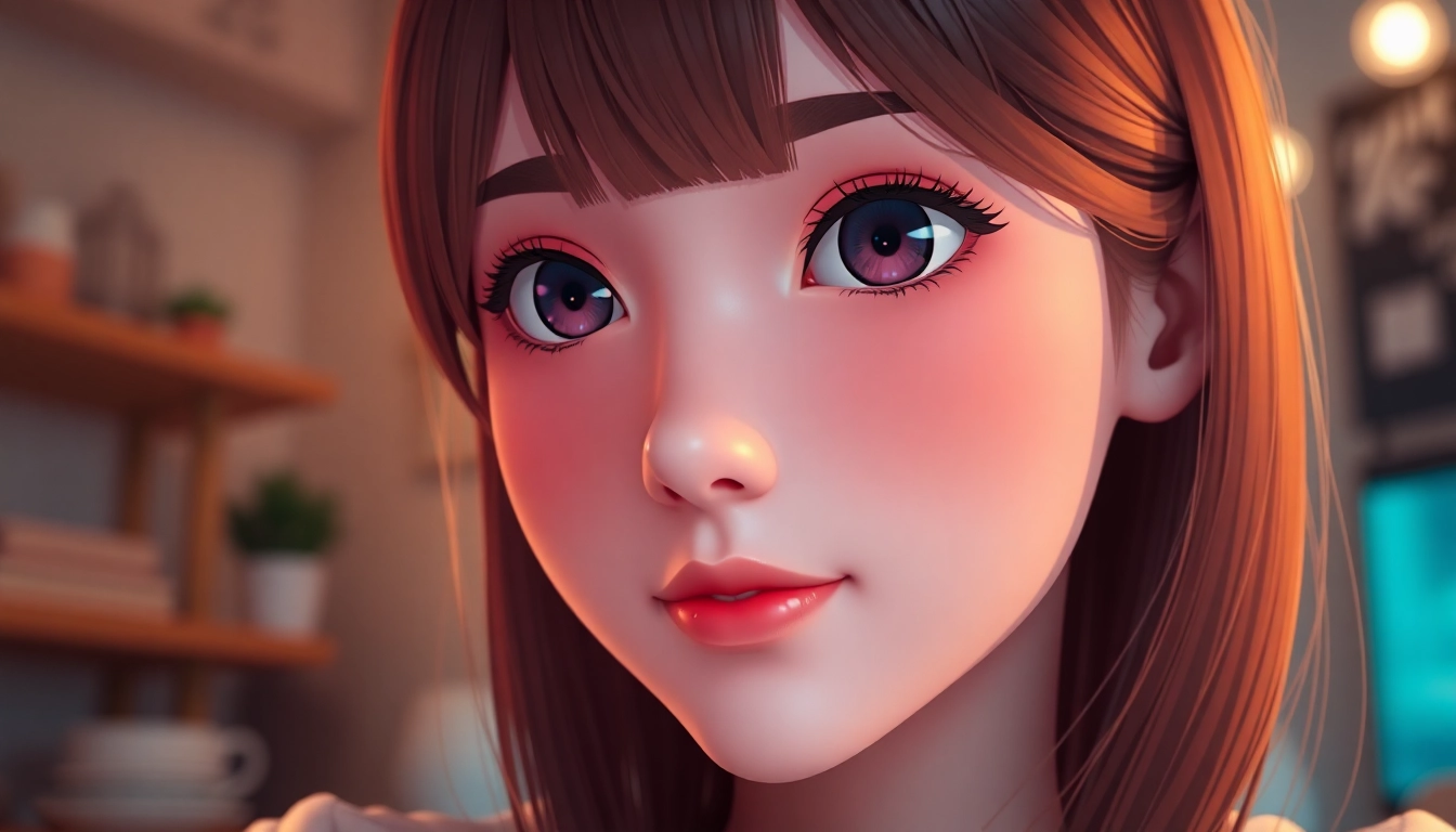 AI girlfriend engaging in a natural conversation with a user, highlighting realistic facial expression and immersive interaction for accessibility.