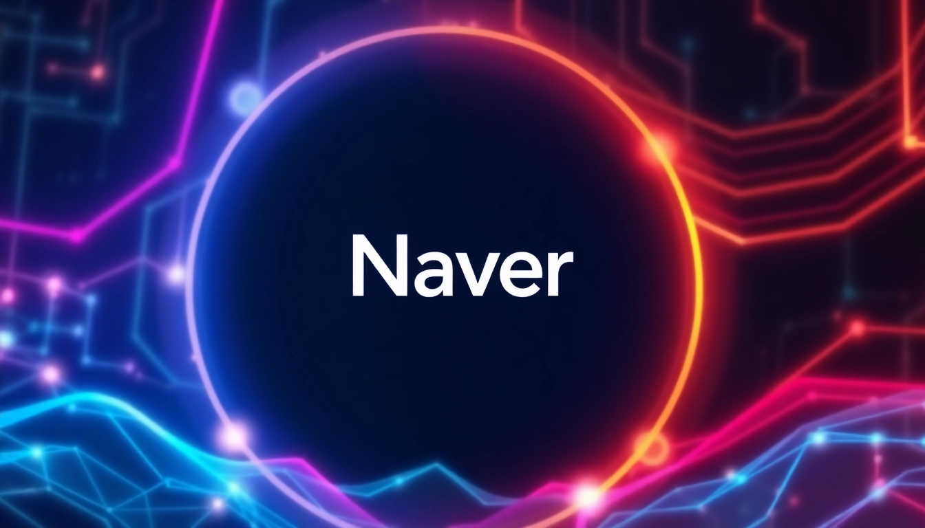 Engaging Naver logo displayed on a vibrant digital interface highlighting South Korea's leading online platform and its diverse services for users worldwide.