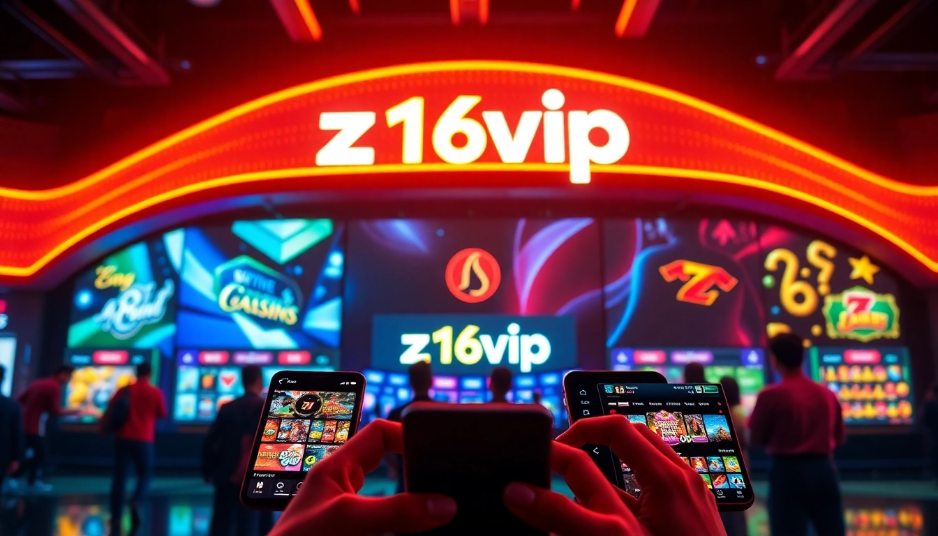 Engaging image showcasing z16vip’s online casino platform with vibrant visuals and active user engagement, emphasizing trusted gaming experience.