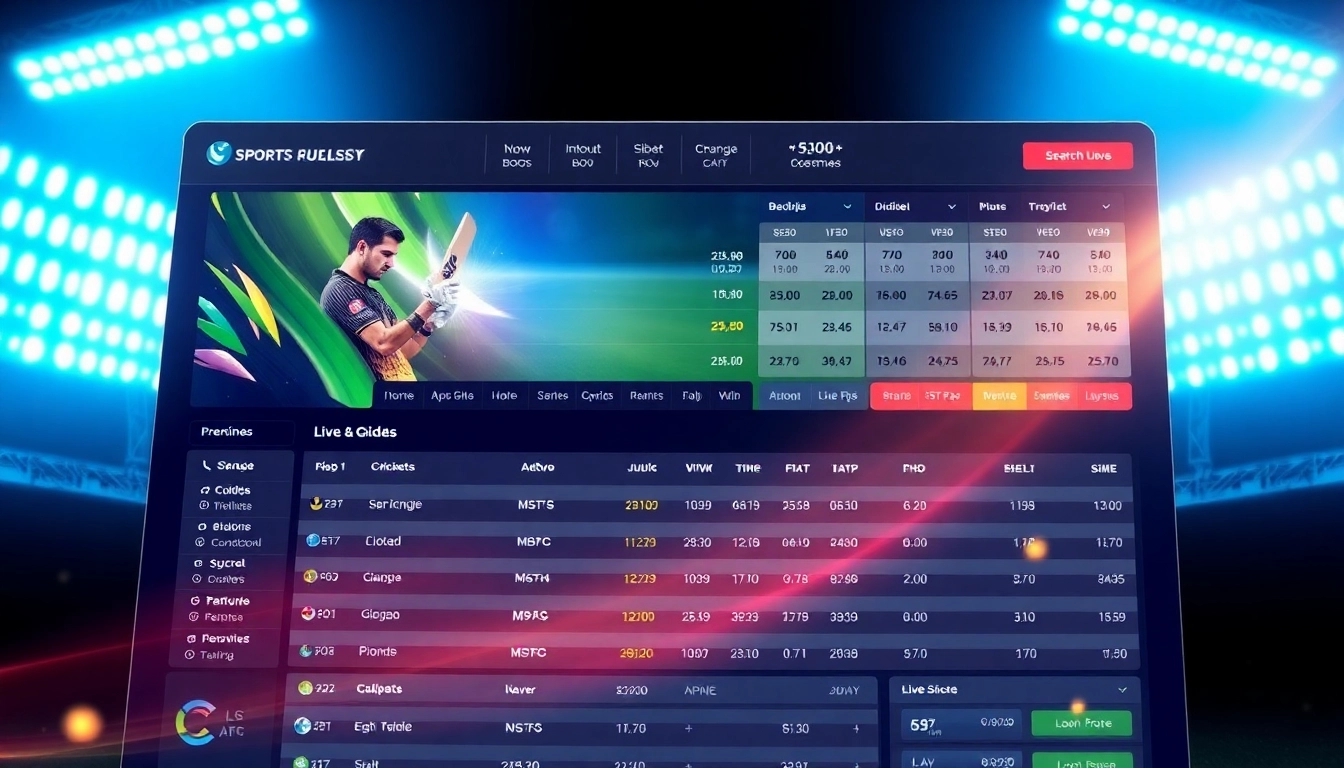 Engaging Cricbet99 sports betting platform with live cricket odds and betting options for users