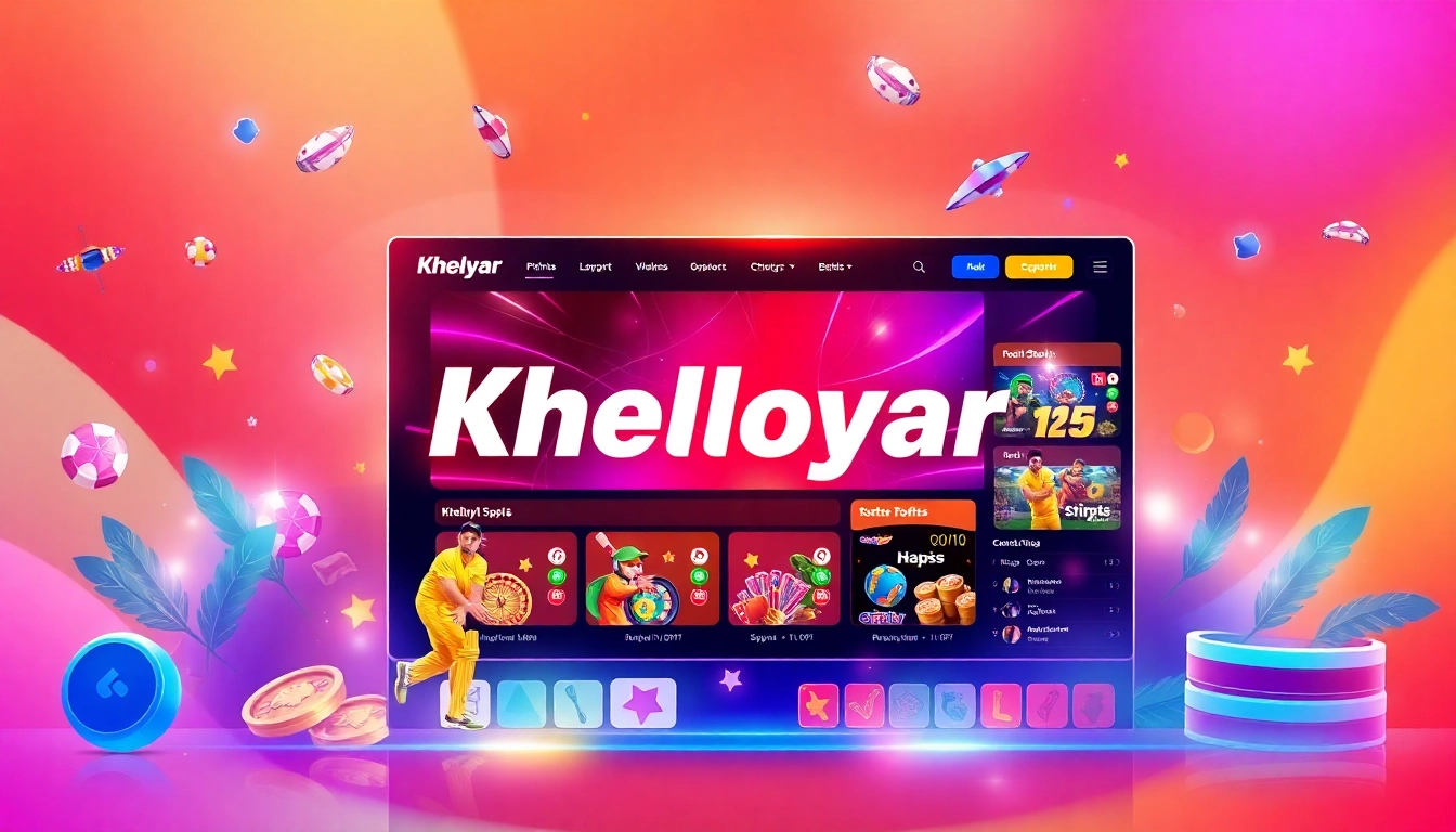 Kheloyar branding showcasing an engaging online betting interface with sports and casino