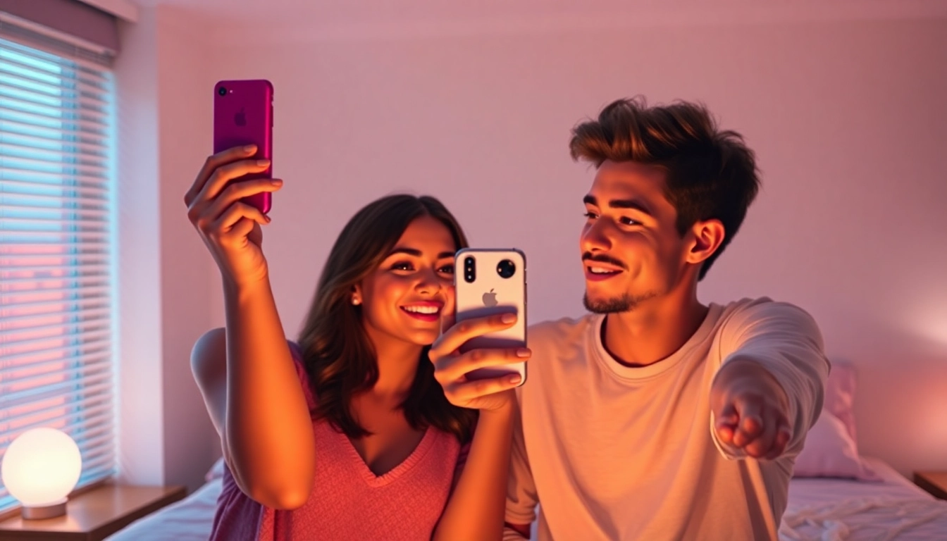 Plans culs explained through intimate young adults sharing nude selfies in a cozy setting,