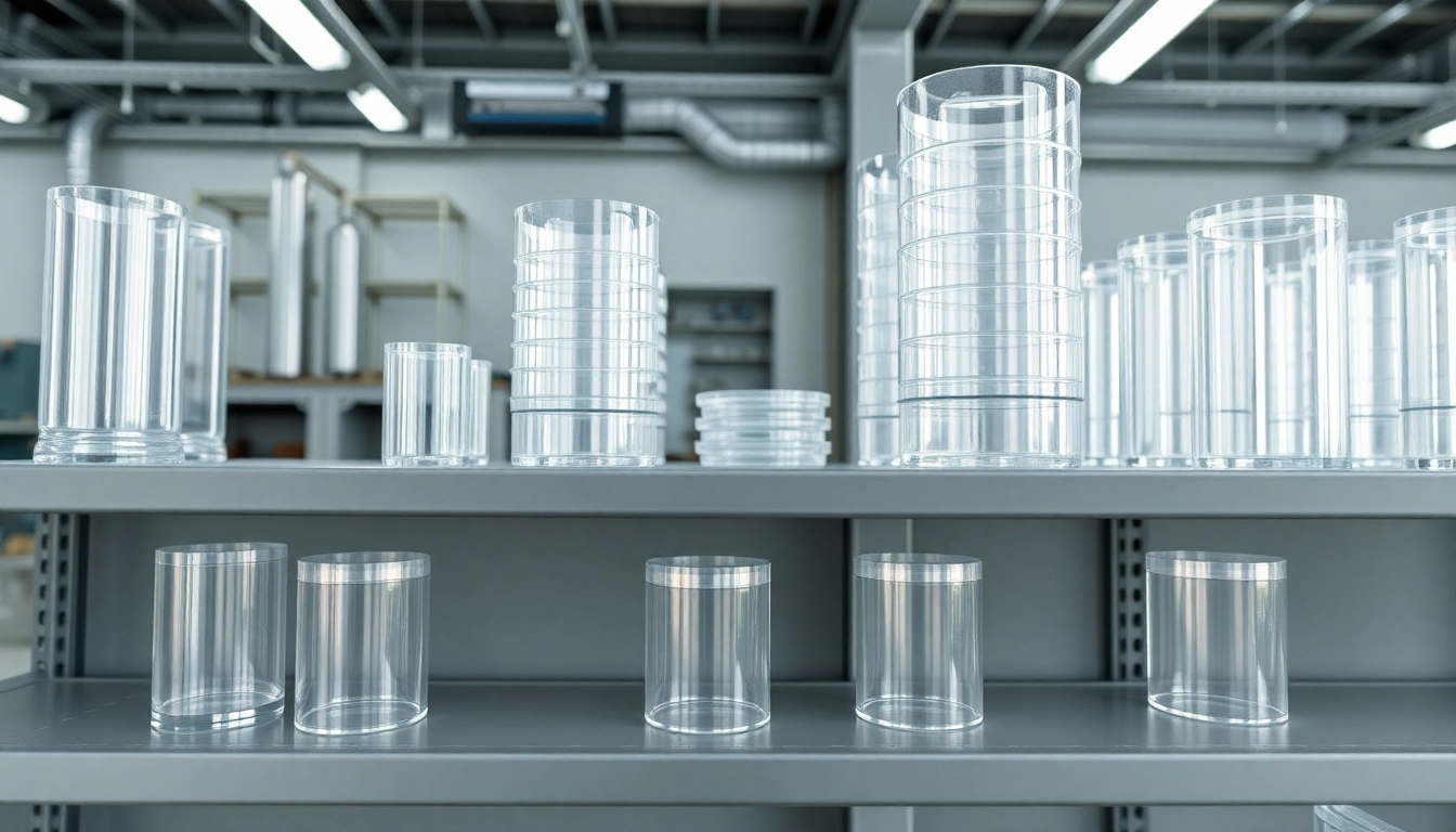 Polietilen sise being filled with liquid in a manufacturing environment for clear visibility