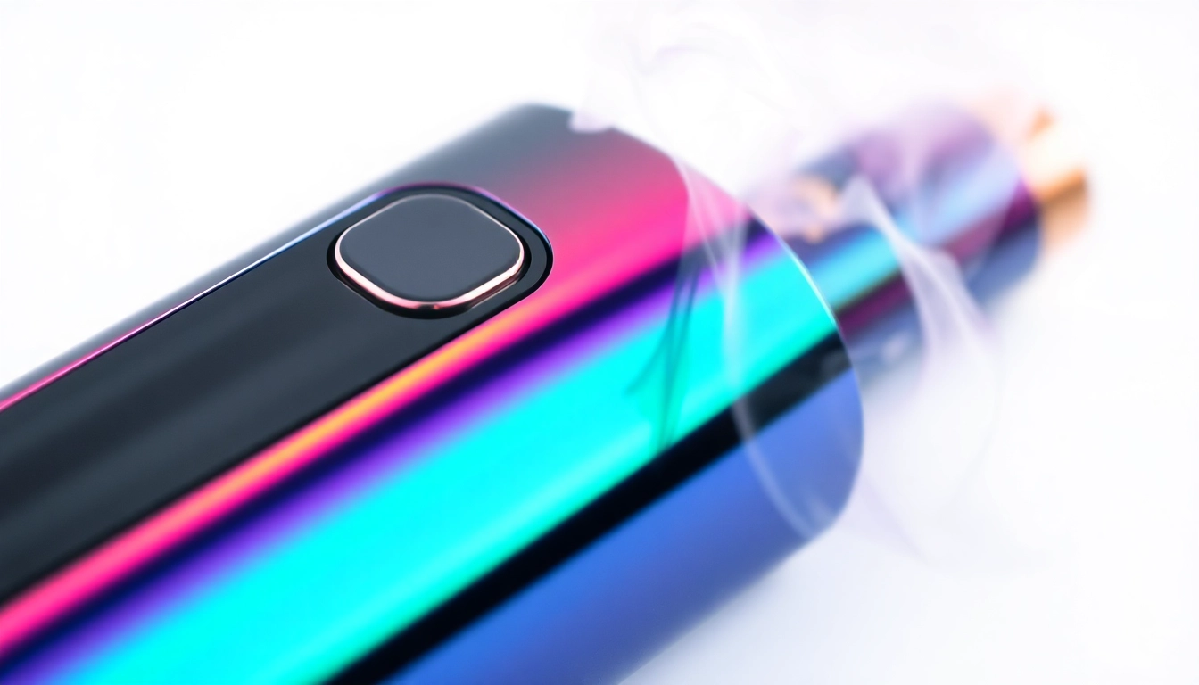 High-quality E-Zigarette device releasing vapor, emphasizing modern design and appealing vapor