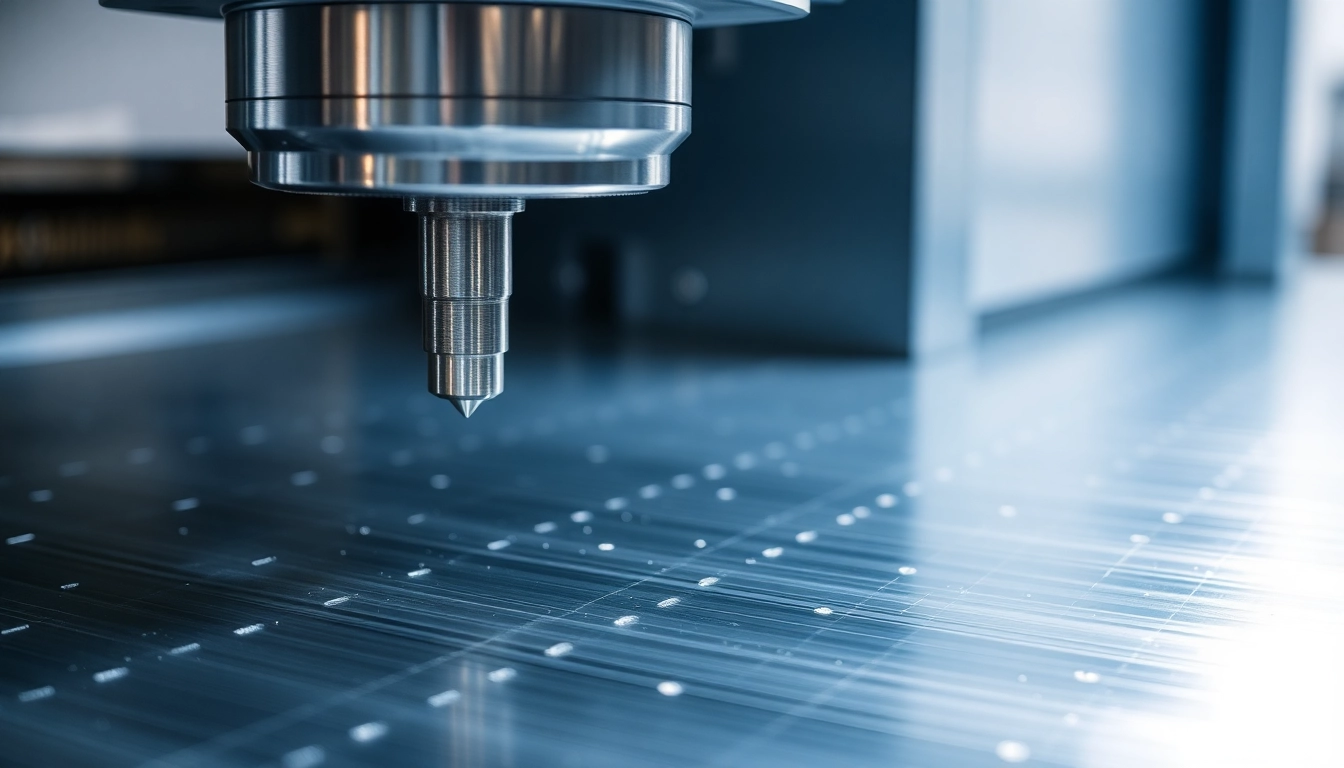 Professional team performing frezowanie CNC on aluminum parts with advanced machinery,