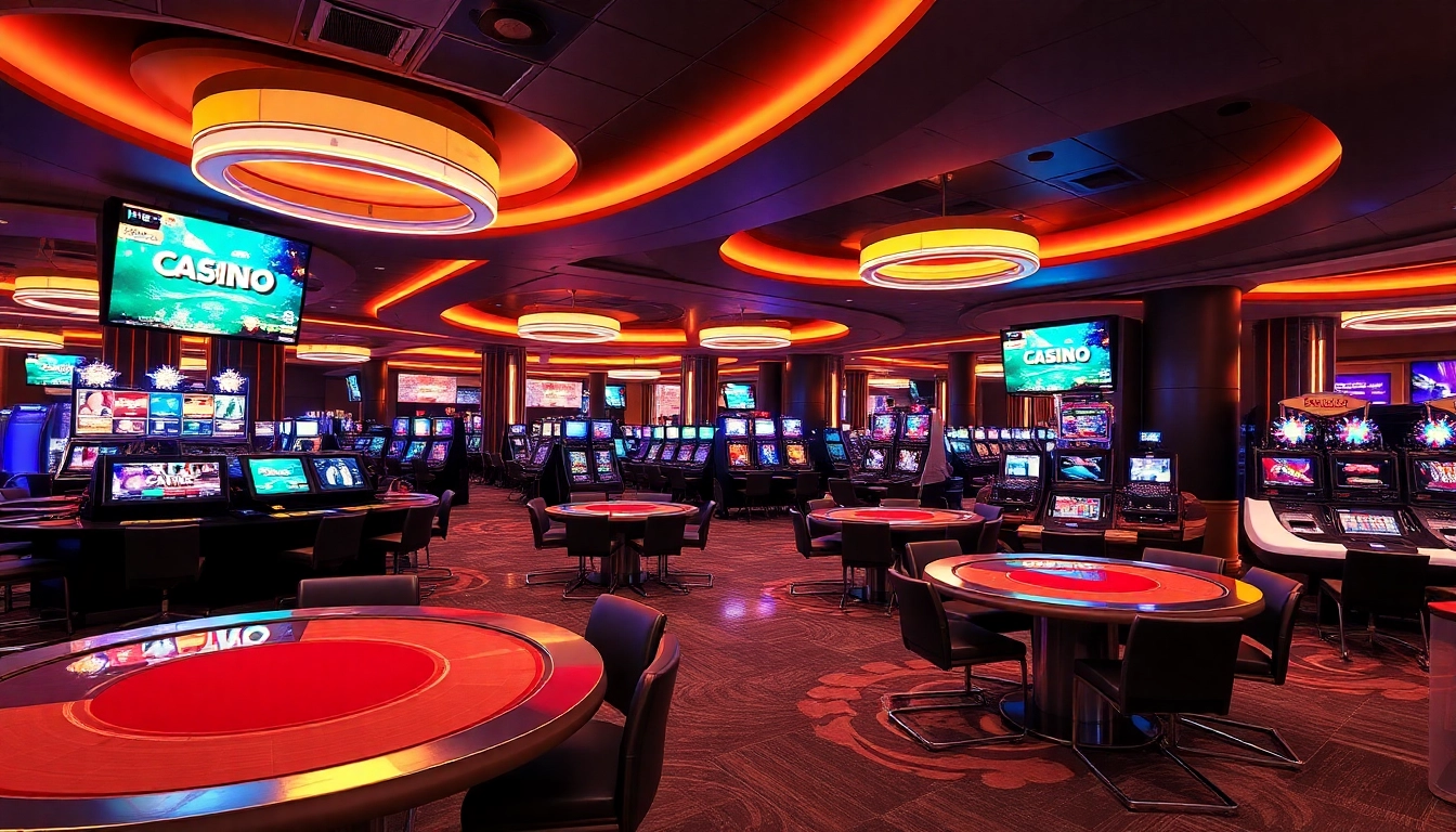 Visually appealing casino setting emphasizing Casino siteleri with inviting lighting and gaming