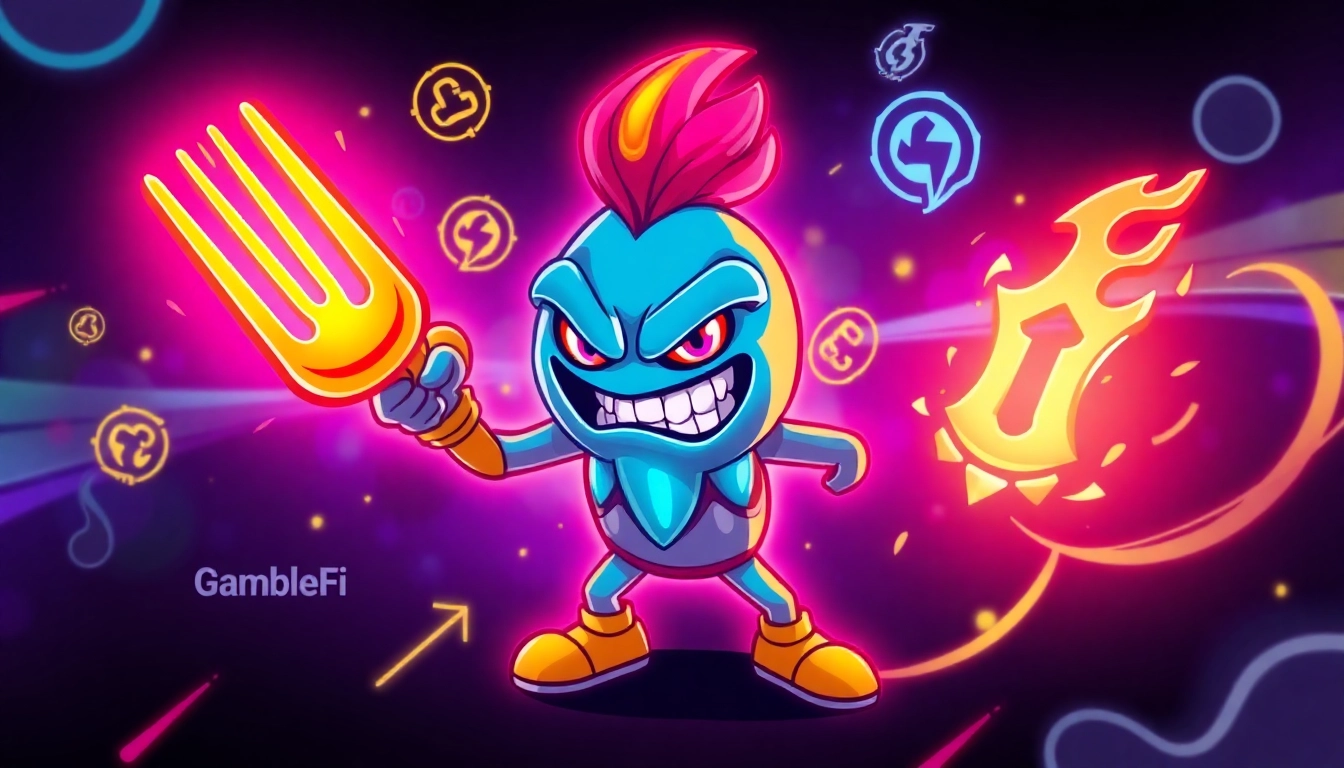 Angry Pepe Fork logo with active meme coin mascot promoting GambleFi and multi-chain utilities