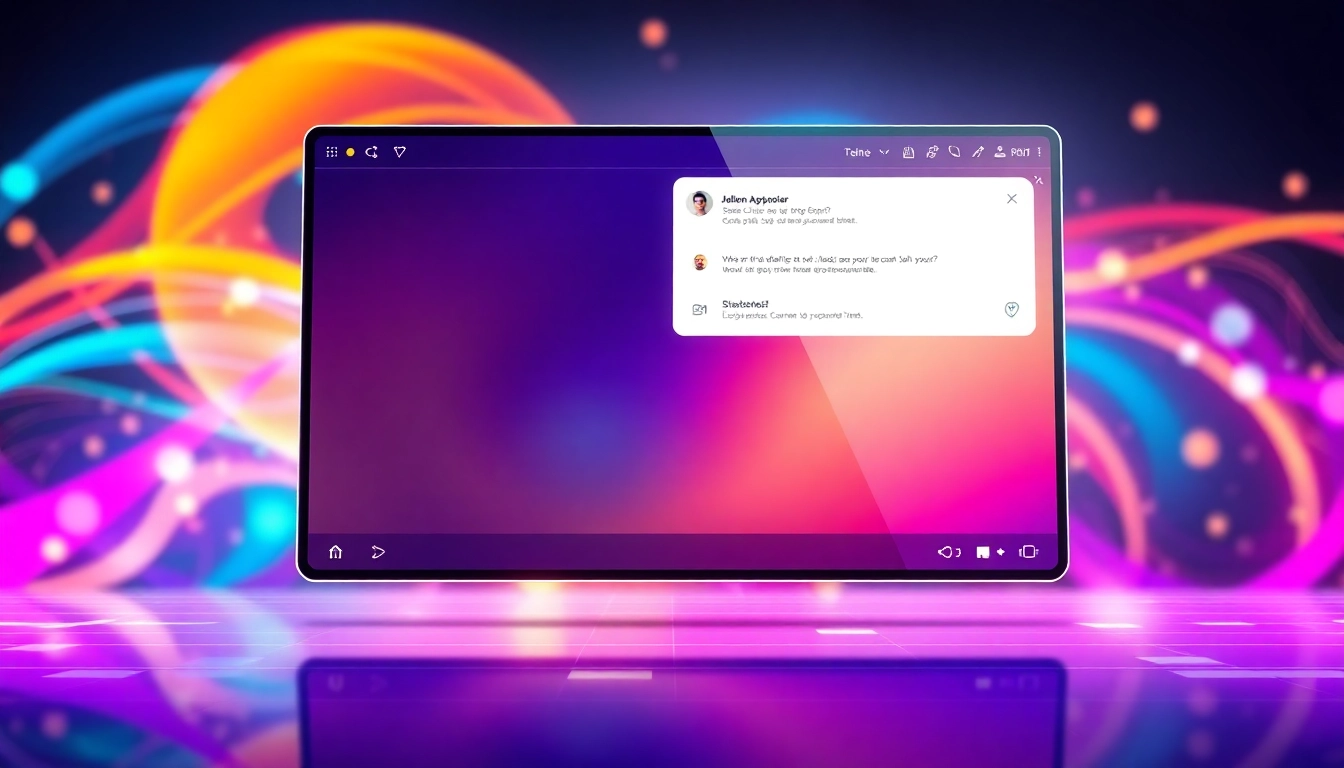 Engaging chat interface illustrating real-time online chat for user engagement and support on a